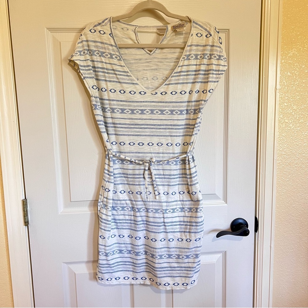 Lucky Brand Aztec Print Boho Short Tie Waist Dress (Size S)